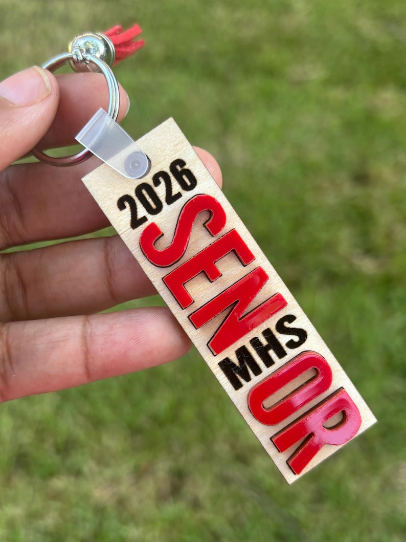 Senior Class Of 2026 Keychain Personalized School Initials Colors senior-class-of-2026-keychain-personalized-school-initials-colors