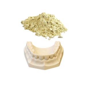 Dental Yellow Stone Buff Powder Type III | Professional Grade Gypsum Mix | Cast Full Partial Upper Lower Mouth Impression Models 3 Lbs.