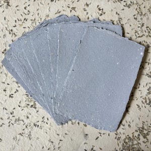 Taubenblaues handgeschöpftes Papier - 10x15cm