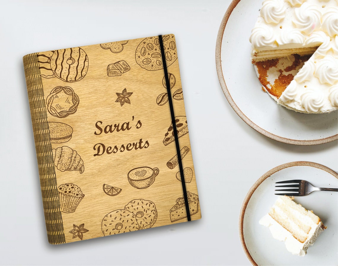Recipe Book /Wooden Dessert's Book /Sweets/Parisserie Etsy