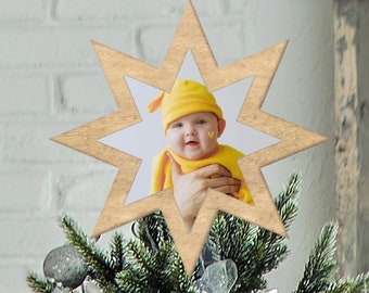 PHOTOGRAPH STAR  Family star topper  Personalized tree topper  unique tree topper christmas tree topper star chrismas tree