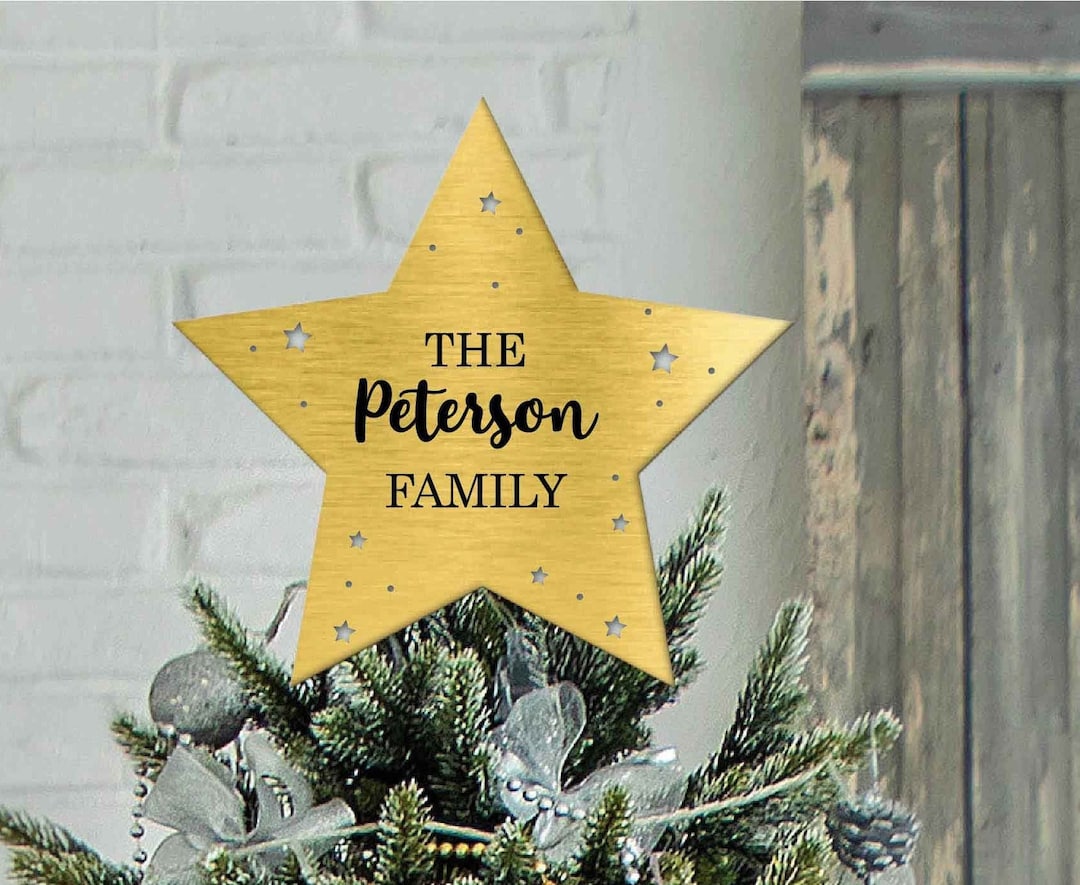 Family Star Topper Christmas Tree Topper Star Christmas Etsy