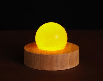 Décor de lampe en pierre précieuse de calcite jaune, décor en cristal, cadeau en cristal, décoration intérieure, cristal de guérison, veilleuse pour bébé, lampe à quartz en pierre précieuse chaude.