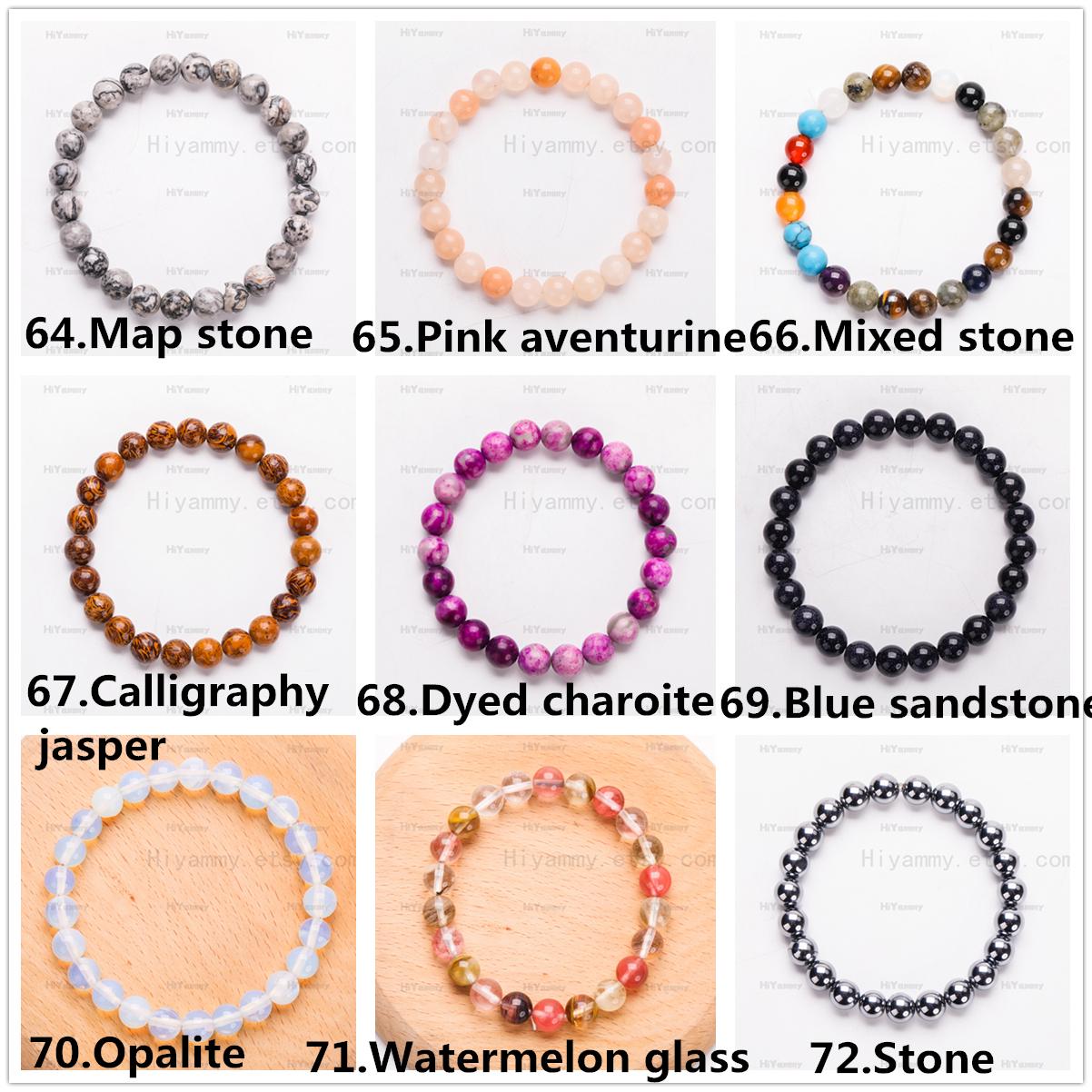 6mm,natural Crystal Beaded Bracelet, Men Women Stretchy 6mm,natural Crystal Beaded Bracelet, Men Women Stretchy