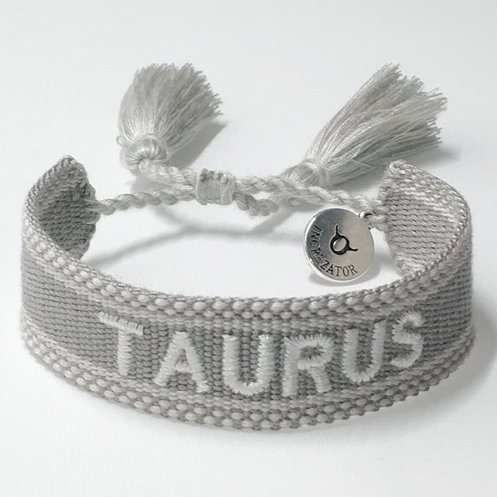 12 Zodiac Signs Embroidered Bracelet Friendship Bracelet  Etsy