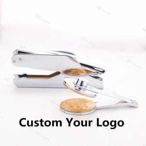 Niestandardowy stempel wytłaczarki, spersonalizowany stempel wytłaczarki, stempel wytłaczarki do logo/odznaki, stempel wytłaczarki do logo ślubnego, stempel wytłaczarki do książek bibliotecznych