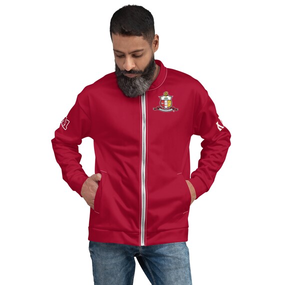 Kappa Red Bomber Jacket Shield Back Print Etsy
