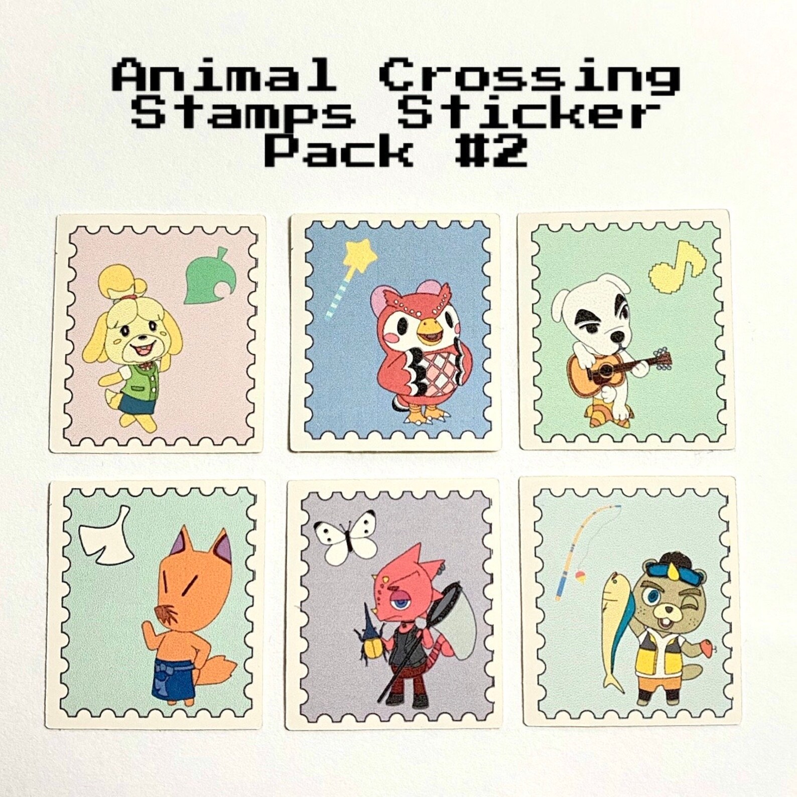 Animal Crossing Stamps Sticker Pack 2 New Horizons Etsy