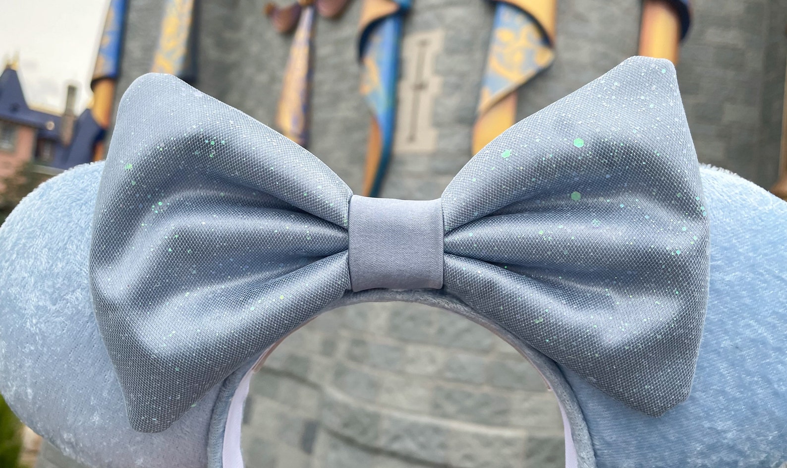 Cinderella Blue Velvet Ears Light Blue Velvet Ears Baby Blue - Etsy