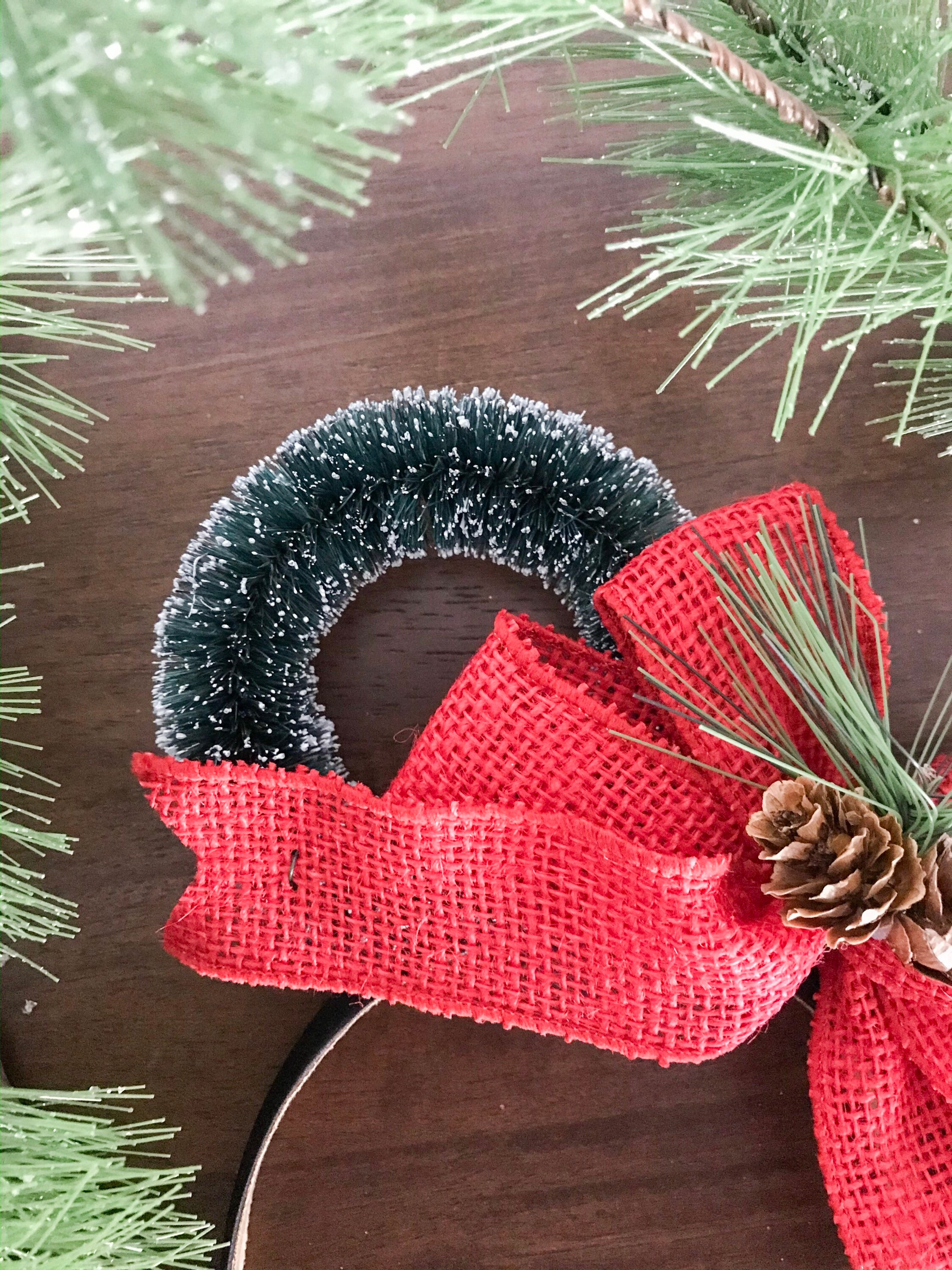 Christmas Wreath Ears Holiday Wreath Ears Festive Ears Etsy
