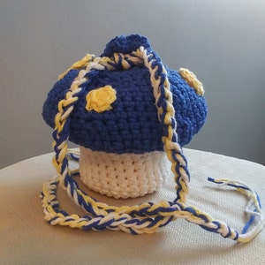 Crochet Mushroom Drawstring Pouch PATTERN