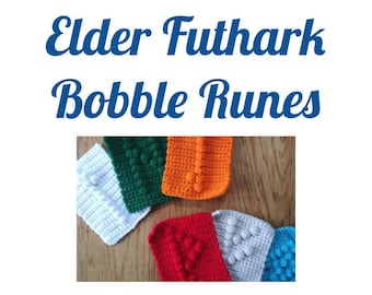 Crocheted Elder Futhark Bobble Runes PATTERN