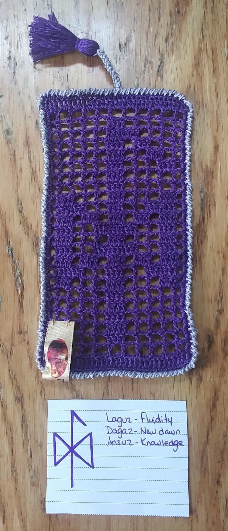Crochet Runes Filet Crochet Bindrune Bookmark - Etsy