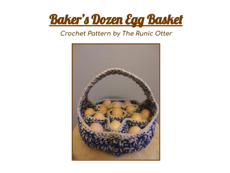Baker's Dozen Egg Basket PATTERN Etsy