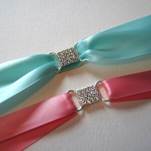 5 Flanked Square Rhinestone Buckle Slides