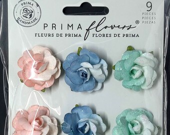 Prima Paper Roses, 9 count