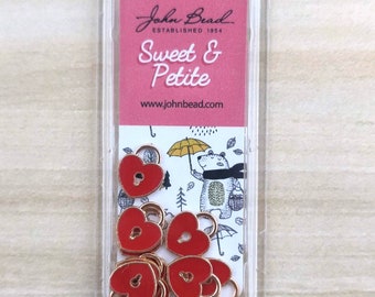 Sweet and Petite Red Heart Lock Charms - 1 pack of 10 charms