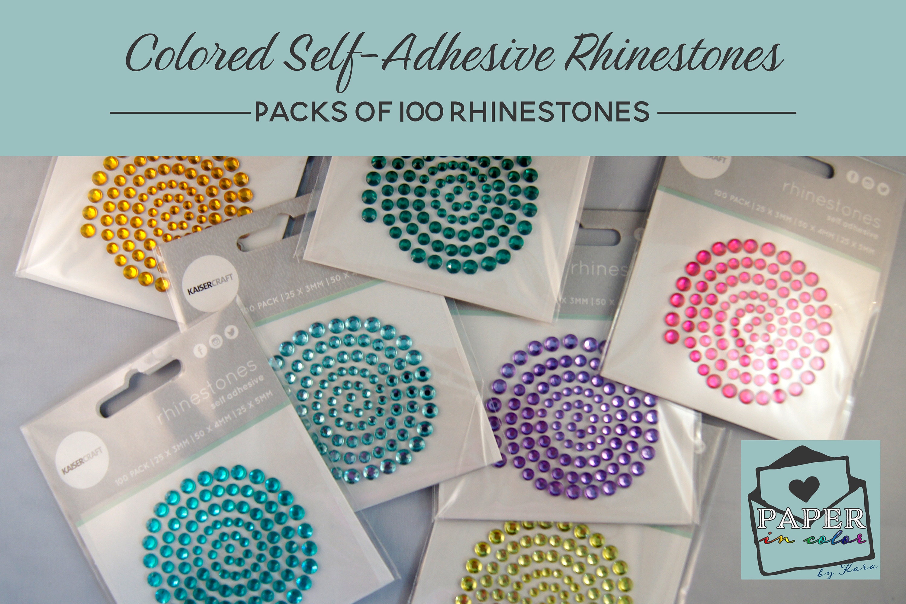Kaisercraft - Self Adhesive Rhinestones - Aqua marine - 1 Available