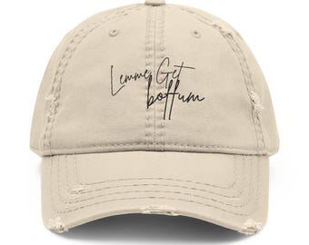 Distressed Embroidered Script Dad Hat | Vintage Washed Baseball Cap