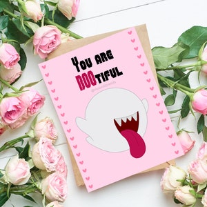 Carte de Saint-Valentin inspirée des fantômes de Boo