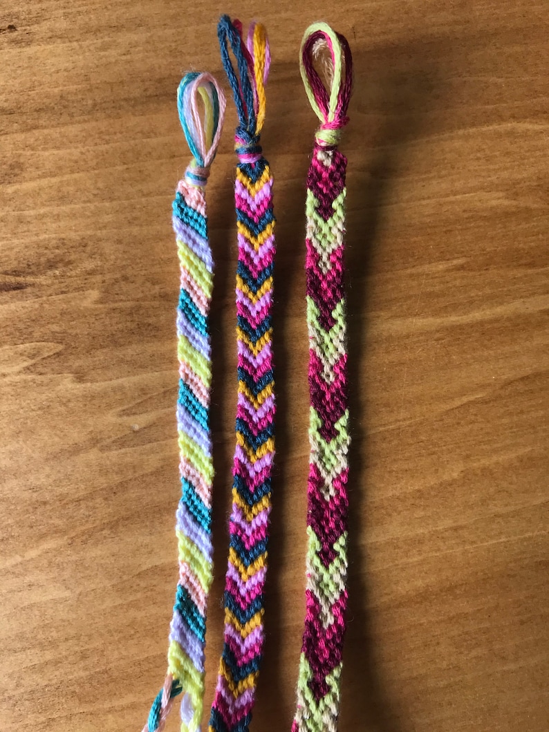 Chevron, Diagonal, and Arrowhead Friendship Bracelets Etsy