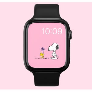 Festa della mamma, Fiore, Regalo, Sfondo, Arachidi, Cane Beagle, Snoo, Quadrante, Sfondo per Apple Watch, Download immediato