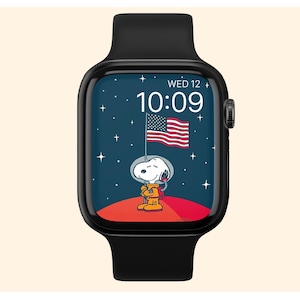 Space City, USA, Sfondo, Peanut, Cane Beagle, Snoo, Quadrante, Sfondo Apple Watch, Download istantaneo