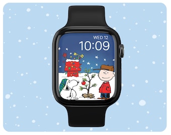 Christmas Tree, Holiday, Peanut, Beagle Dog, Snoo, Watch Face, Apple Watch Wallpaper, Instant Download