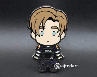 RE2: Leon Kennedy 1.5"Character Emaille Pin