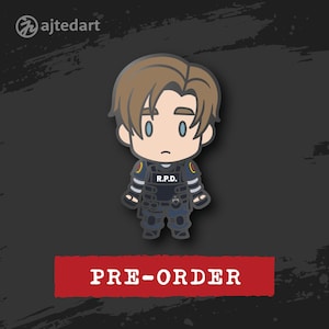 PRE-ORDER: RE2 -- Leon Kennedy 1.5&quot; Character Enamel Pins