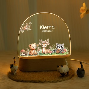 Personalized night light for baby, Birthday Gift, baby gift birth, night light baby, cute animal night lamp, nursery decor, Newborn Gift