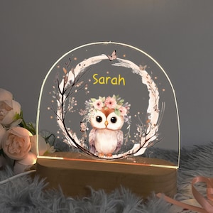 Baby Night Light, Cute Animals Baby Night Lamp, Personalized Baby Gifts, Nursery Decor, Room Decor, Table night light, birthday gift