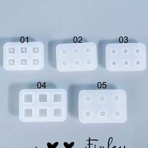 Silicone Mold for Resin Jewelry Beads Flat Square Rhombus Beads