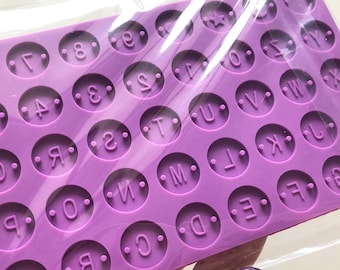 Resin Molds for Custom Alphabet Letter Bead Disc Charm Necklace Mold, Charm Letter Bead Mold, DIY Earring Resin Mold, Pendant Silicone Mold