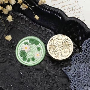 Wachs Siegel Stempel, Lotus Blatt Stempel, Lotus Wachs Siegel für Einladung Umschlag Geschenkverpackung, Ripple Siegelwachs Stempel, Regen Lotus Versiegelungsstempel