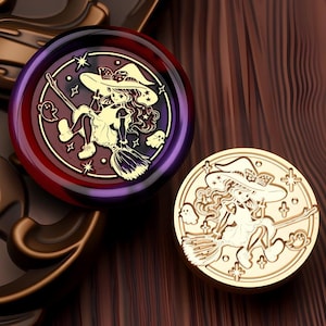 Wax Seal Stamp, Elf girl Stamp Wax Seals for Invitation Envelope Gift Wrapping, Lovely Little Witch Sealing Wax Stamp, Little Witch Stamp