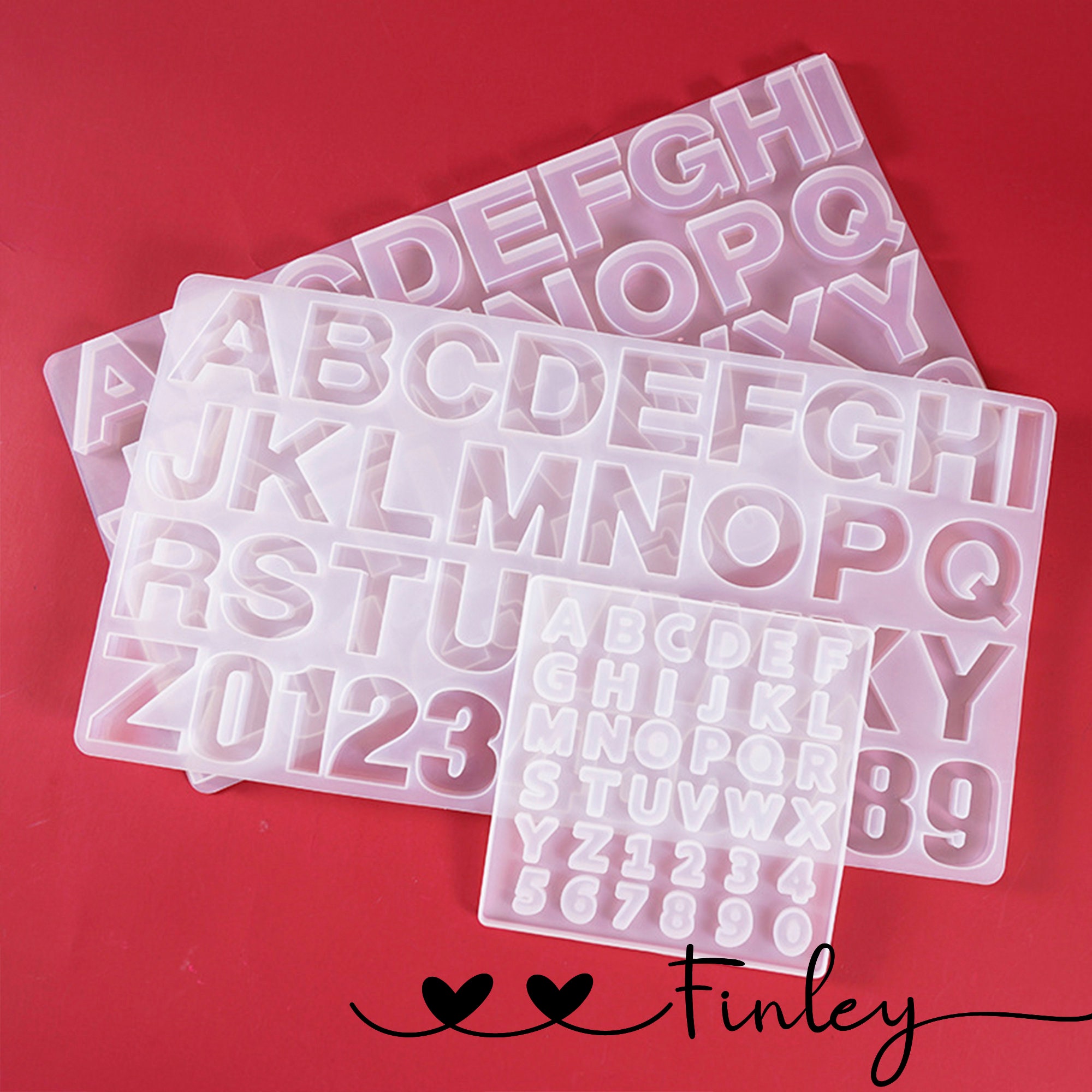 With Holes Alphabet & Number Resin Mould Letter A To Z Diy Necklace Pendant  Silicone Molds for Uv Epoxy Resin Keychain
