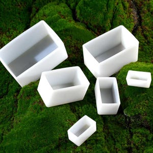 Molde de silicone cuboide para resina para vela de argila de resina gesso de argila, moldes de resina cuboide, molde de resina cuboide epóxi faça você mesmo, moldes retangulares