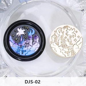 Sello de lacre, sello de El castillo del unicornio, sellos de lacre para envolver regalos de sobres de invitación, sello de lacre de Sky City, sello de lacre de unicornio