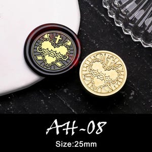 Schloss Herz Wachs Siegel Stempel, Herz Stempel, Wachs Siegel für Einladung Umschlag Geschenkverpackung, Kruzifix Siegelwachs Stempel Dunkel Versiegelung Stempel