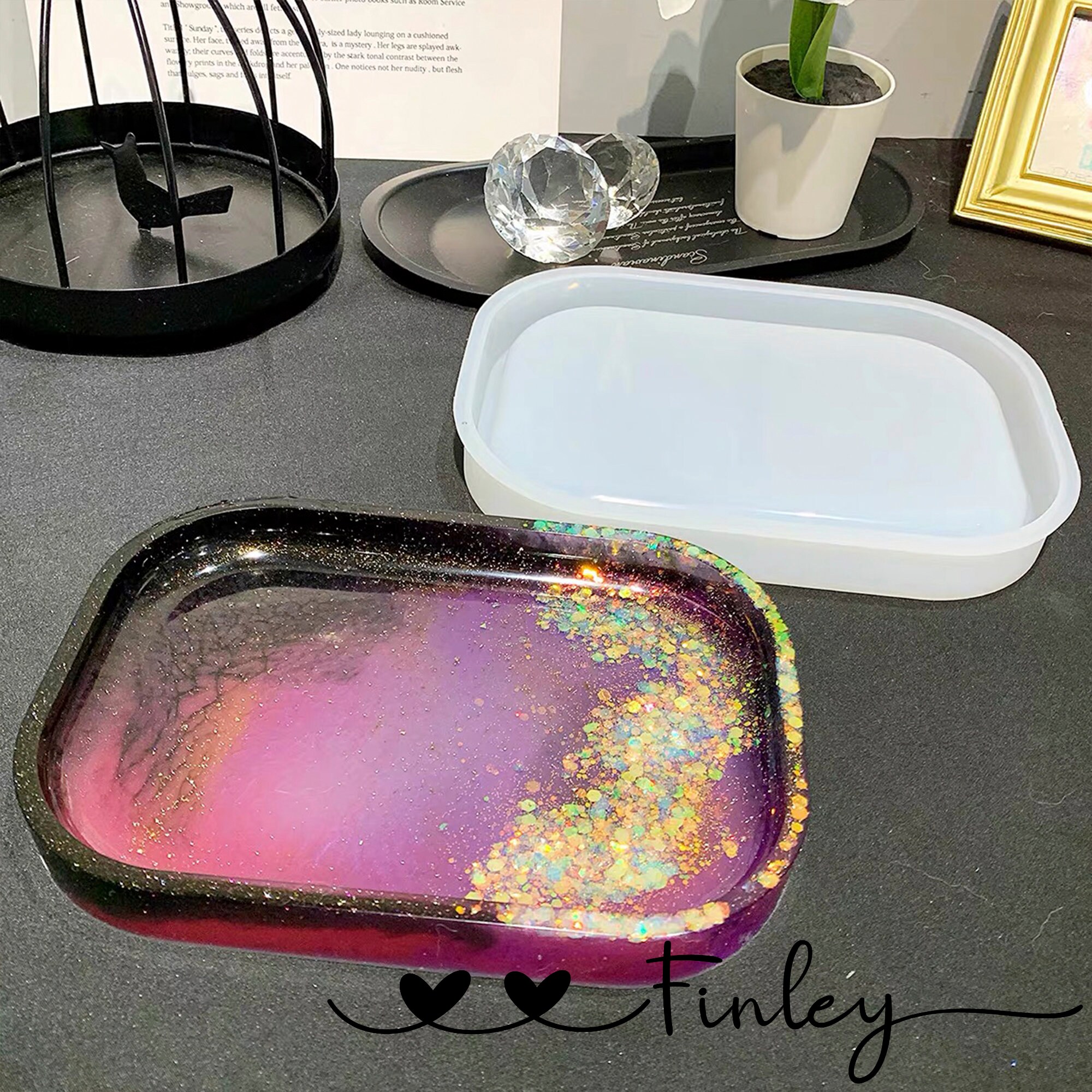 Plate Resin Molds Jewelry Holder Molds Cake Plate Silicone Etsy