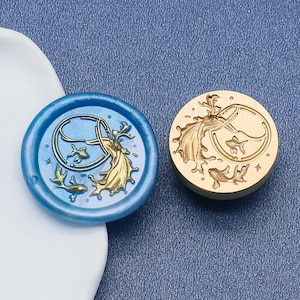 Wax Seal Stamp, Goldfish yearning for freedom Stamp, Wax Seals for Invitation Envelope Gift Wrapping, Knock over the fish tank Sealing Stamp