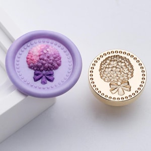 Wachssiegel Stempel, 3D Hortensie Stempel, Fee Wachs Siegel für Hochzeit, Einladung Umschlag Geschenkverpackung, Hortensie Wachsstempel, Wachssiegel Kit