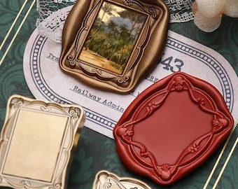 Wax Seal Stamps, Vintage frame Photo frame Stamp Wax Seals for Invitation Gift Wrapping, Envelope Seal Stamp, Sealing Wax Stamp Wax Seal kit