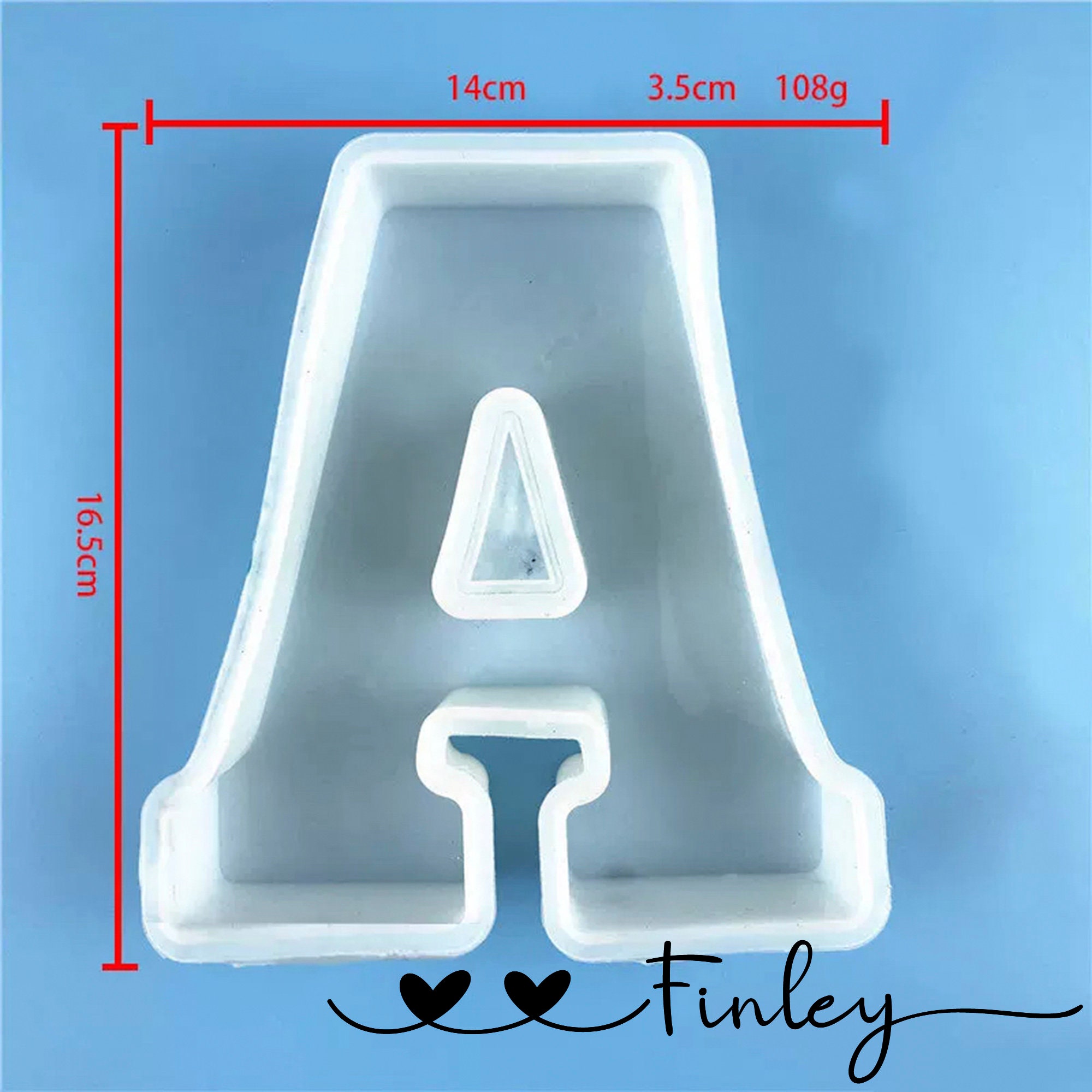 4 inches Large Alphabet Letter Mold Resin 6inch Huge Letter Etsy