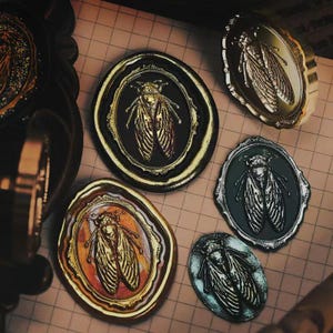 Sello de lacre, sello de cigarra, sellos de lacre de cigarra para envolver regalos de sobres de invitación, sello de lacre de muestra de cigarra Sello de lacre de cigarra
