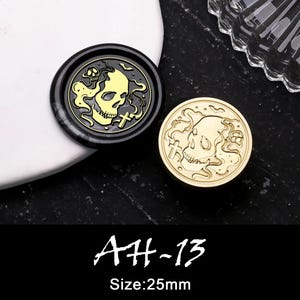 Sello de lacre de lugar oscuro, sello de calavera, sellos de lacre de tierra fantasma para envolver regalos de sobres de invitación, sello de lacre, sello de lacre oscuro
