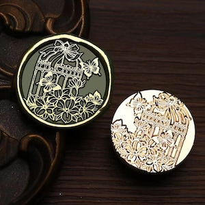 Wachs Siegel Stempel, Schmetterling Käfig Stempel, Schmetterlinge Wachs Siegel für Umschlag Geschenkverpackung, Dunkler Siegelwachs Stempel, Schmetterling Siegelstempel