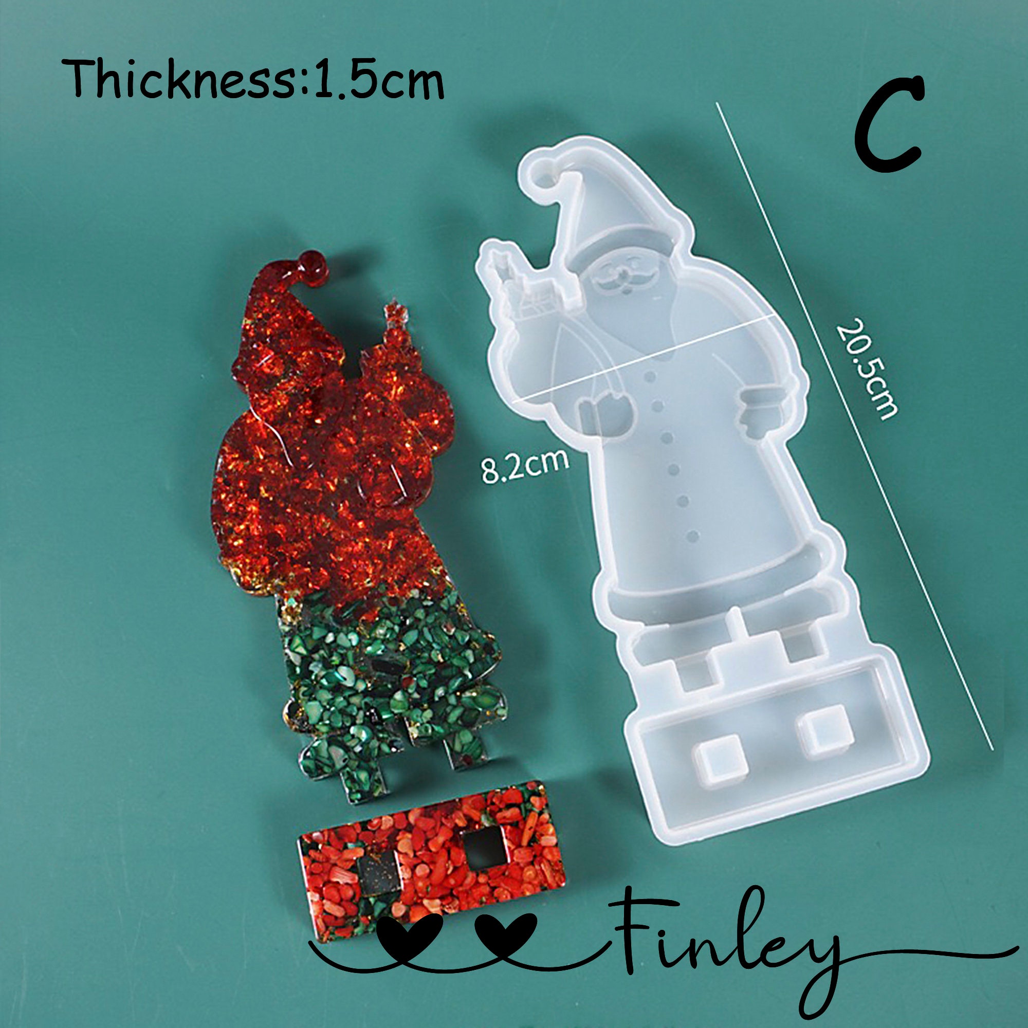 Merry Christmas Tree Mold Resin Clay Candle Christmas Etsy UK
