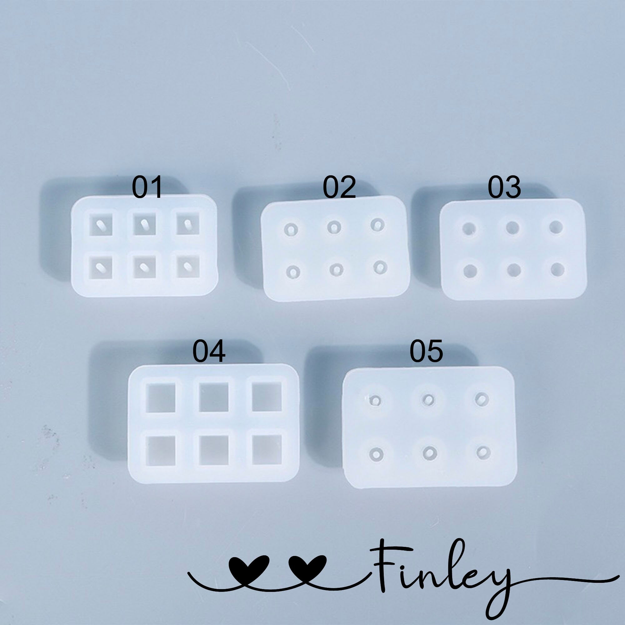 Silicone Mold for Resin Jewelry Beads Flat Square Rhombus Beads